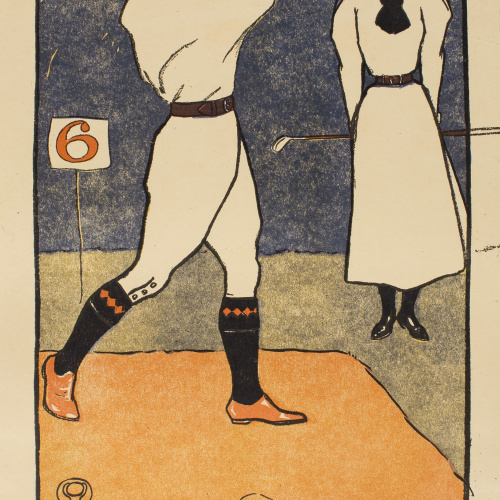 image for: Edward Penfield - August (Golf Calendar) - 1899
