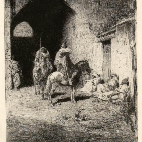 image for: Marià Fortuny - Guàrdia de la qasba a Tetuan - Cap a 1861