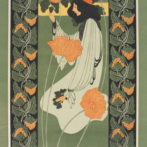 image for: William Henry Bradley - Whiting&#039;s Standard Papers (The Acorns) - 1895 o posterior
