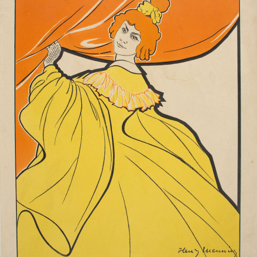 image for: Henri Meunier - [Affichette pour Odette Dulac] - Cap a 1895-1902