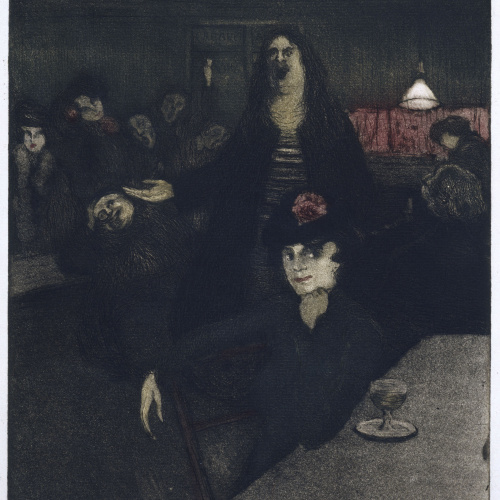 image for: Joaquim Sunyer - Interior de cabaret a Montmartre - Cap a 1898