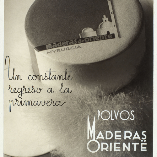 image for: Ramon Batlles - Fotografia publicitària per a Myrurgia. Pólvores «Maderas de Oriente» - No datat