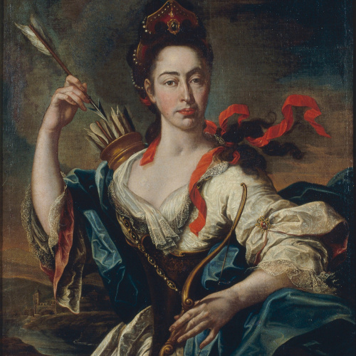 image for: Pere Crusells - Retrat de dama amb atributs de Diana - 1725