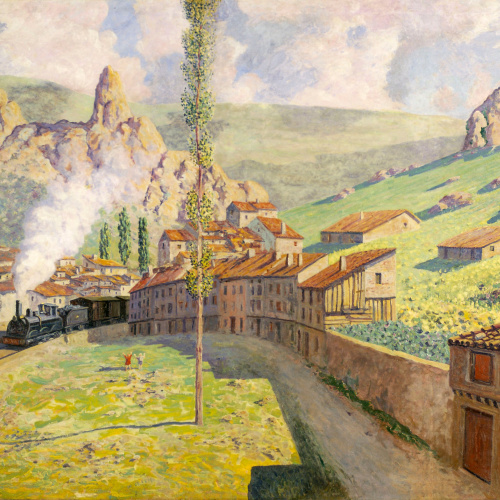 image for: Darío de Regoyos - Pancorbo: el tren que passa - 1901