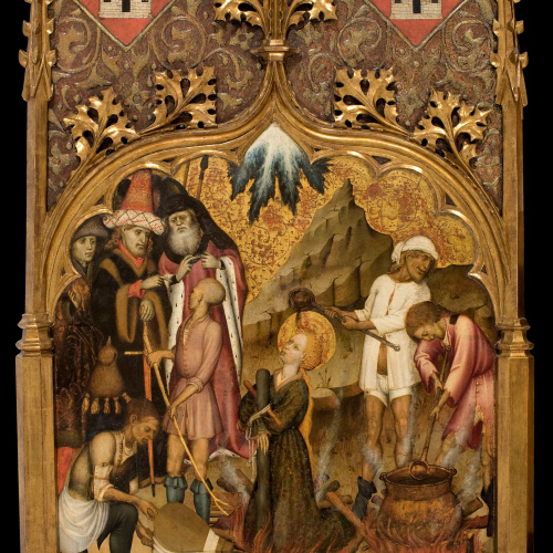 image for: Bernat Martorell - Martiri de santa Llúcia a la foguera - Cap a 1435