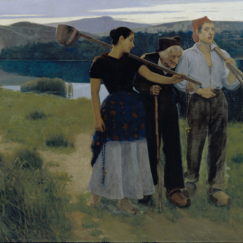 image for: Joan Llimona - Tornant del tros - 1896