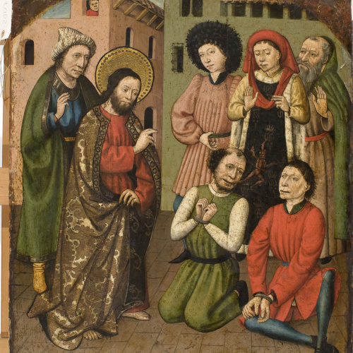 image for: Mestre de sant Bartomeu - Sant Bartomeu exorcitzant - Cap a 1440-1460