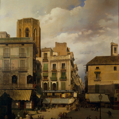 image for: Achille Battistuzzi - El pla de la Boqueria - 1873