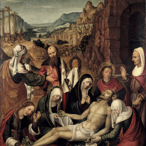 image for: Paolo da San Leocadio - Plany sobre Crist mort - Cap a 1507