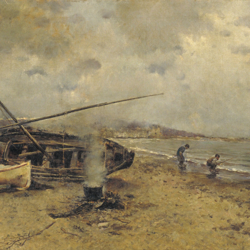 image for: Joan Roig i Soler - Estudi de Sitges - Cap a 1896