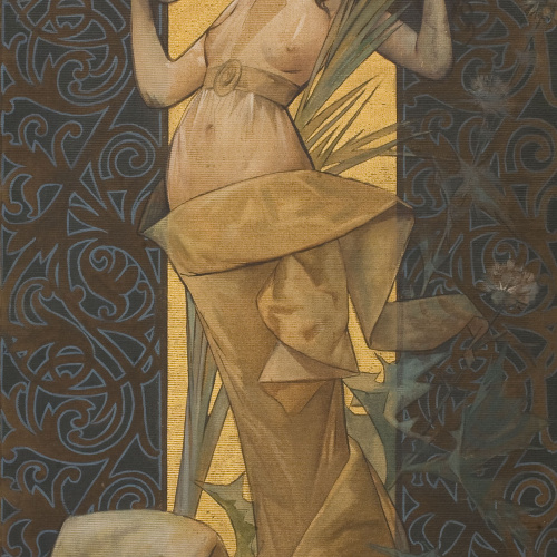 image for: Alexandre de Riquer - Figura femenina amb una fiola a la mà - 1887