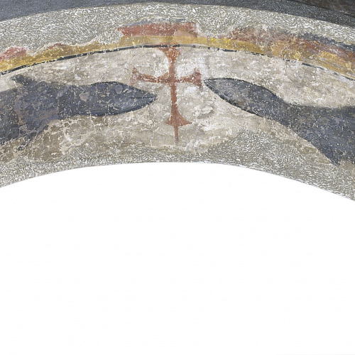 image for: Mestre del Judici Final - Peixos flanquejant una creu de Santa Maria de Taüll - Després de 1123