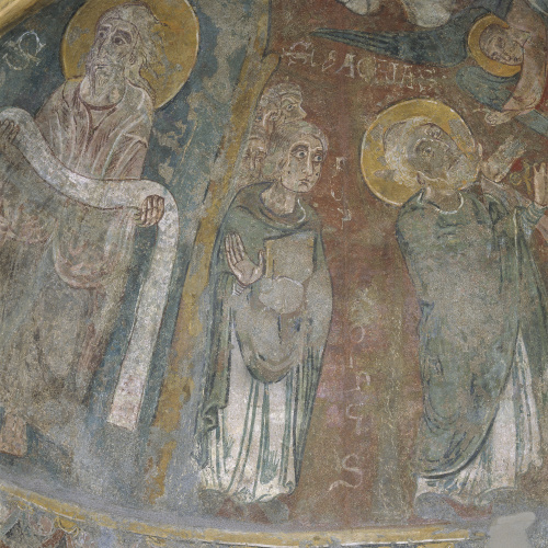 image for: Mestre de Sant Esteve d&#039;Andorra - Fornícula i fragment del mur nord de Sant Esteve d&#039;Andorra - Cap a 1200-1210 [5]