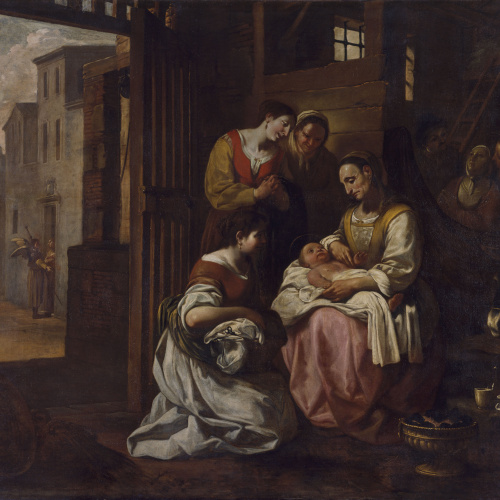 image for: Antoni Viladomat - Naixement de sant Francesc - Cap a 1729-1733