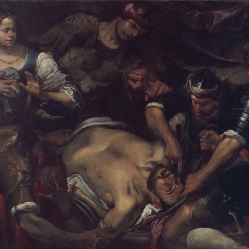 image for: Gioacchino Assereto - Els filisteus arrencant els ulls a Samsó - Primera meitat del segle XVII