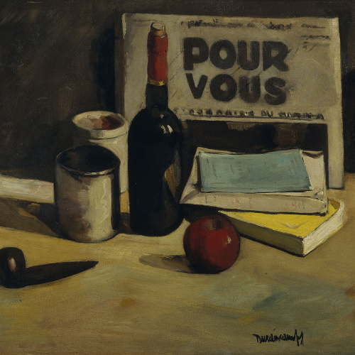 image for: Rafael Durancamps - Natura morta amb pipa - Cap a 1933
