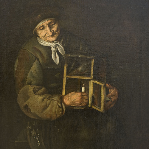 image for: Giacomo Francesco Cipper (Todeschini) - Vella amb un fanal - Cap a 1715