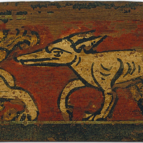 image for: Anònim. Catalunya - Tauleta d&#039;enteixinat amb quadrúpedes i motius vegetals - Finals del segle XIII