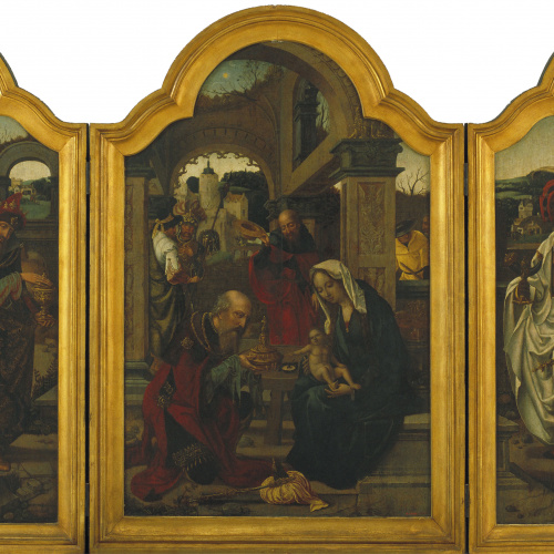 image for: Jan van Dornicke (Mestre de 1518) - Tríptic amb l&#039;Epifania - Cap a 1540