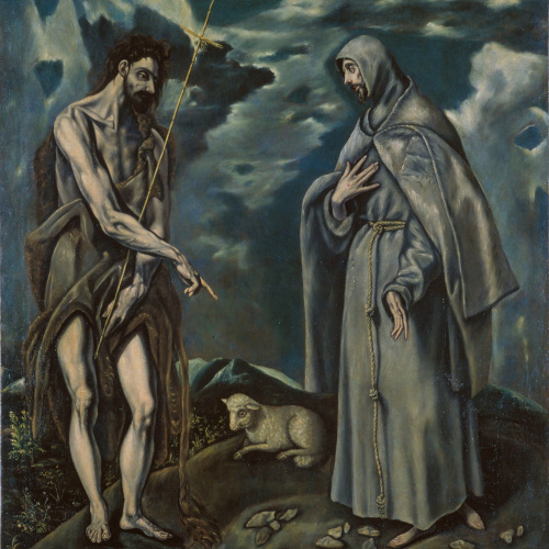image for: Doménikos Theotokópoulos (El Greco) - Sant Joan Baptista i sant Francesc d&#039;Assís - Finals del segle XVI – inicis del segle XVII