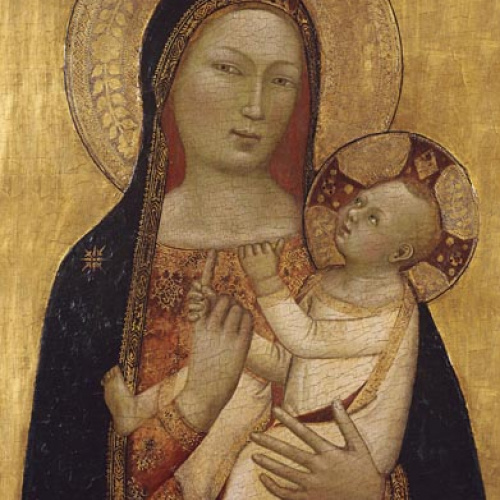image for: Bernardo Daddi - Mare de Déu amb el Nen - 1340-1345