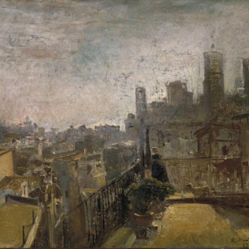 image for: Ramon Martí i Alsina - Vista de Barcelona des d&#039;un terrat de la Riera de Sant Joan - 1889