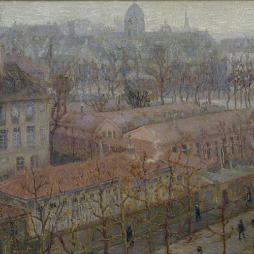 image for: Marià Pidelaserra - Un tros de París a vista d&#039;aucell (Hivern: dia emboirat) - París, 1900