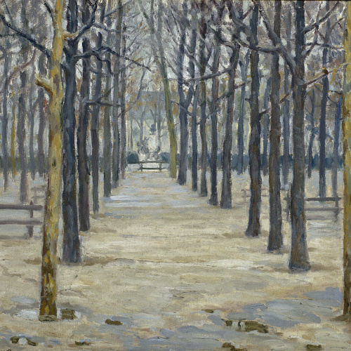 image for: Marià Pidelaserra - Un dia d&#039;hivern al jardí del Luxemburg - París, 1900