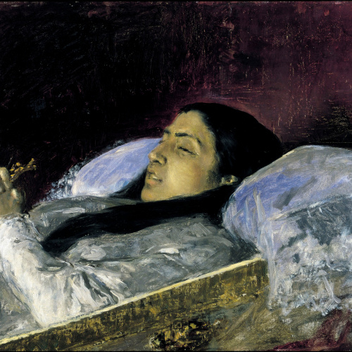 image for: Marià Fortuny - La senyoreta Del Castillo en el seu llit de mort - Granada, 1871