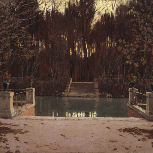 image for: Santiago Rusiñol - L&#039;embarcador - Aranjuez, 1911