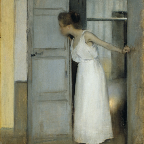 image for: Ramon Casas - Estudi d&#039;estiu o Primero pasarás sobre mi cadáver - 1893