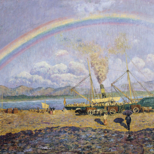 image for: Darío de Regoyos - El xàfec. Badia de Santoña - 1900