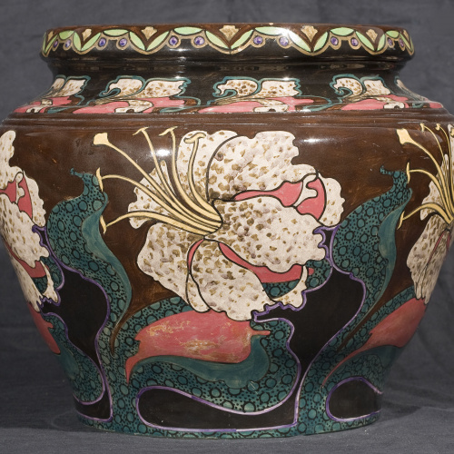 image for: Reial Fàbrica de Rozenburg - Vas decorat amb flors - 1898