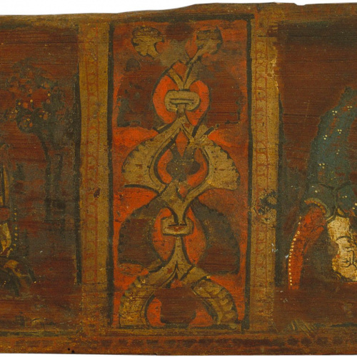 image for: Anònim. Catalunya - Tauleta d&#039;enteixinat amb escenes de galanteig i dansa - Cap a 1300