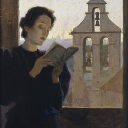 image for: Joan Llimona - Noia llegint - 1900-1905