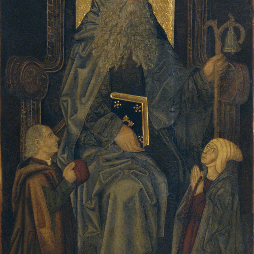 image for: Martín Bernat - Sant Antoni Abat i donants - 1480-1495