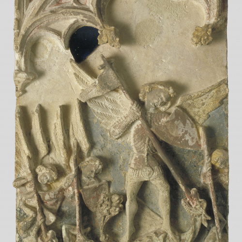 image for: Mestre de Sant Mateu - Victòria de sant Miquel i els àngels sobre els dimonis - Darrer terç del segle XIV