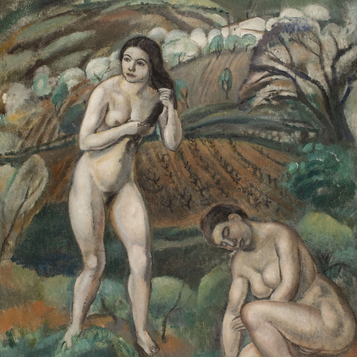 Joaquim Sunyer - Dues figures femenines nues - Cap a 1913 image for: Joaquim Sunyer - Dues figures femenines nues - Cap a 1913