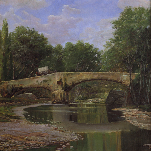image for: Santiago Rusiñol - Pont sobre un riu - Barcelona, Cap a 1884