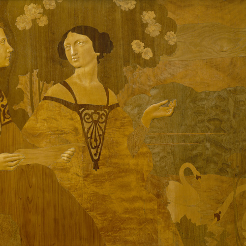 image for: Gaspar Homar - Noies assegudes a la vora de l&#039;estany - Cap a 1905