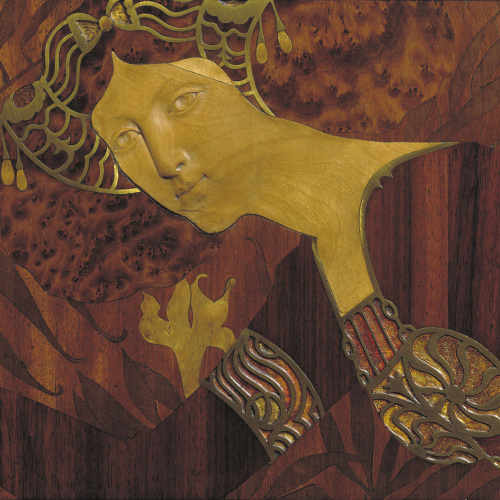 image for: Gaspar Homar - Donzella agafant un lliri - Cap a 1906