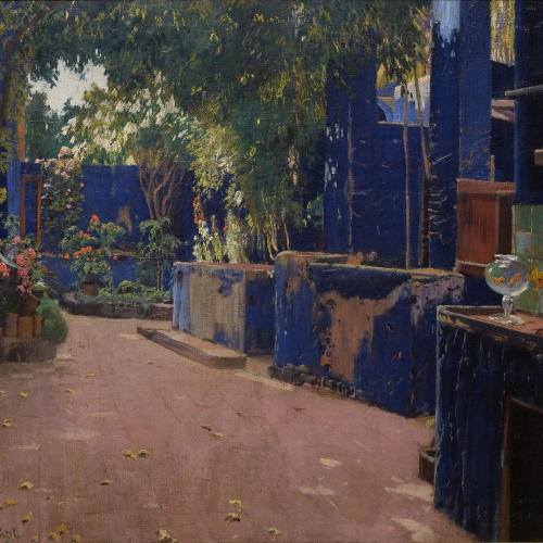 image for: Santiago Rusiñol - Pati blau - 1913