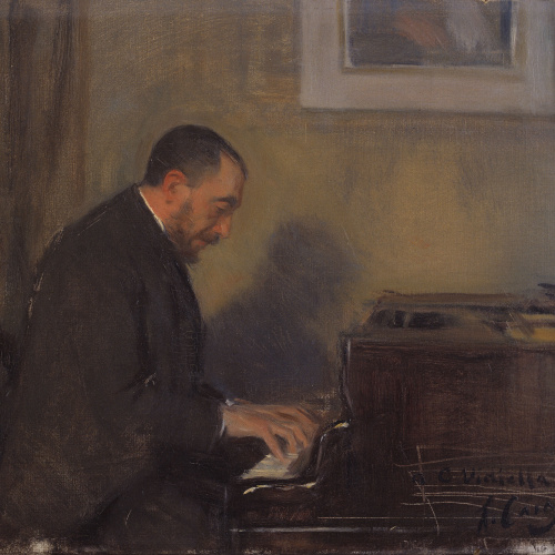 image for: Ramon Casas - Retrat del pianista Carles G. Vidiella (1856-1915) - 1892