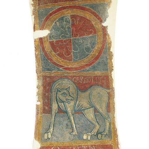 image for: Mestre de Boí - CARCOLITI, elefant i lleó de Sant Joan de Boí - Cap a 1100 [1]