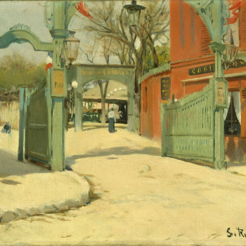 image for: Santiago Rusiñol - Entrada al parc del Moulin de la Galette - París, 1891