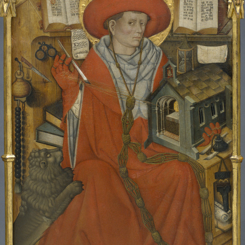 image for: Jaume Ferrer - Sant Jeroni en el seu estudi - Cap a 1450