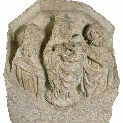 image for: Anònim. Catalunya - Mare de Déu i dos profetes - Finals del segle XIV