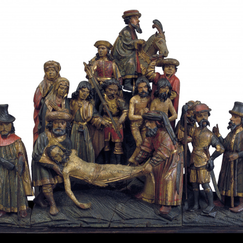 image for: Anònim. Alemanya - Conjunt factici amb la Deposició de Crist i el Camí al Calvari - Cap a 1500