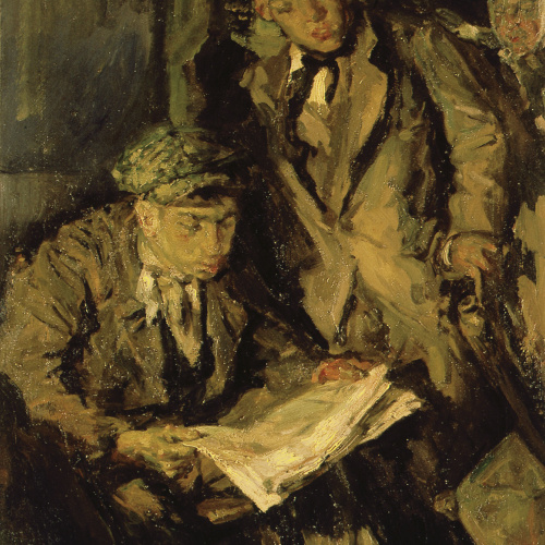 image for: Francesc Gimeno - Llegint el diari - Barcelona, 1916
