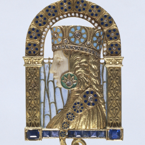 image for: Lluís Masriera - Penjoll amb figura bizantina - Cap a 1915